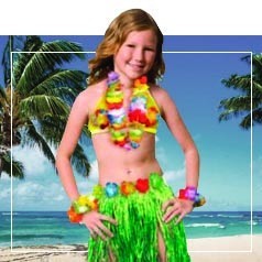 Trajes havaianos infantis