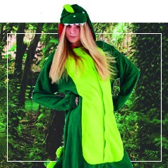 Trajes de dinossauros para mulheres