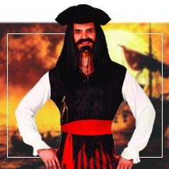 Trajes de piratas do Caribe para adultos