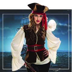 Trajes de piratas do Caribe para mulheres