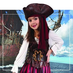 Trajes de piratas do Caribe para menina