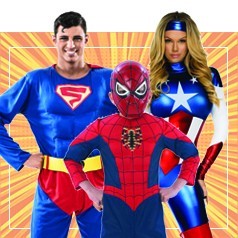 Trajes de super -heróis familiares