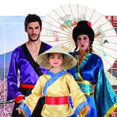 Fantasias de culturas e países com família