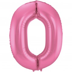 Balão Número Rosa Fosco