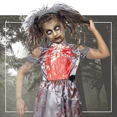 Trajes de zumbi para menina