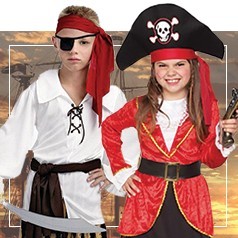 Trajes de piratas infantis
