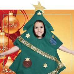 Trajes de árvore de Natal infantis