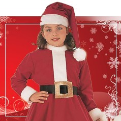 Trajes mamães Noel para menina