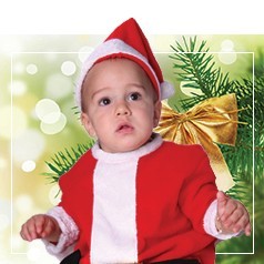 Trajes Noel Papa para bebê