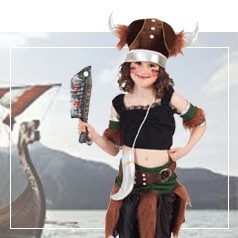 Disfraces Vikingo Niña