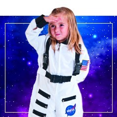 Trajes de menina de astronautas