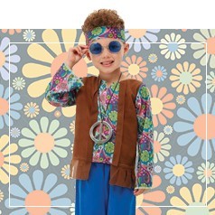 Trajes hippies infantis