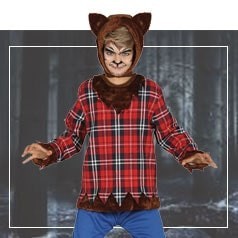 Trajes de homem de lobo infantil